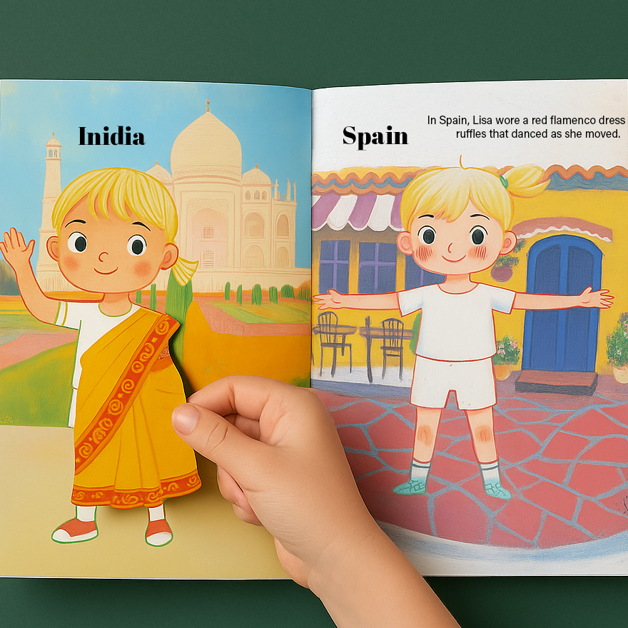 World Costume Sticker Book | Personalized Kids Sticker Book | Tototale