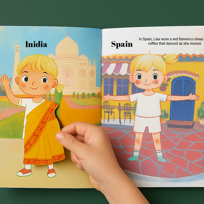 World Costume Sticker Book | Personalized Kids Sticker Book | Tototale