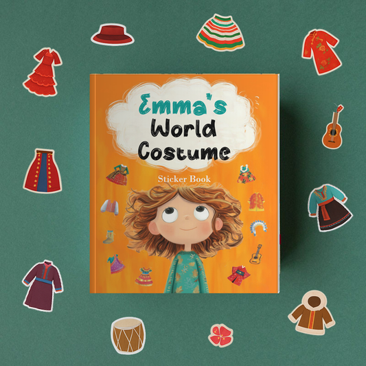 World Costume Sticker Book | Personalized Kids Sticker Book | Tototale