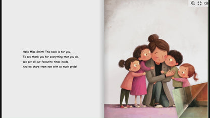 Personalised Teacher Appreciation Book Gift
